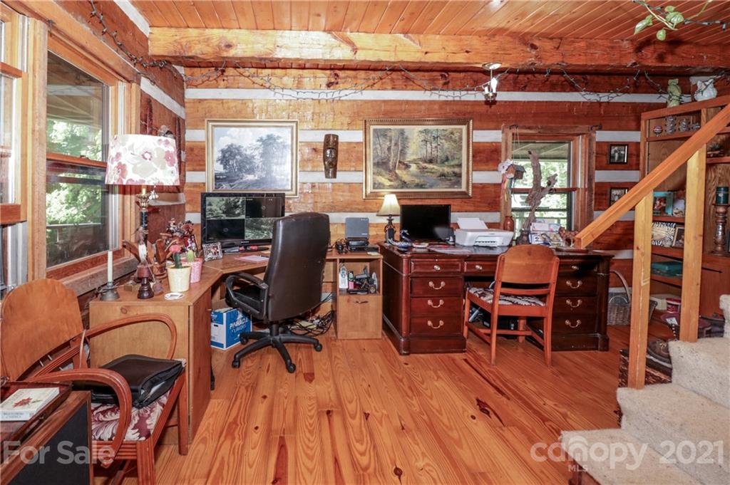 36 Maney Branch Road Weaverville, NC 28787 - Photo 23 of 42 a view of a workspace with furniture window and outside view
