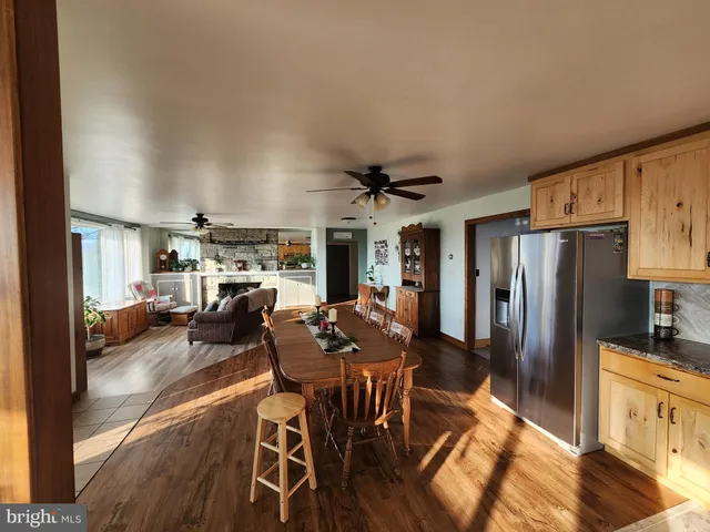 a view of a lake with outdoor space and city view
