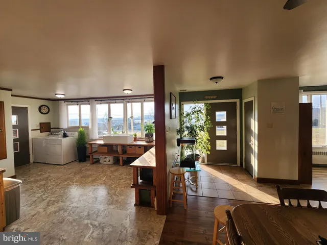 a view of a lake from a balcony