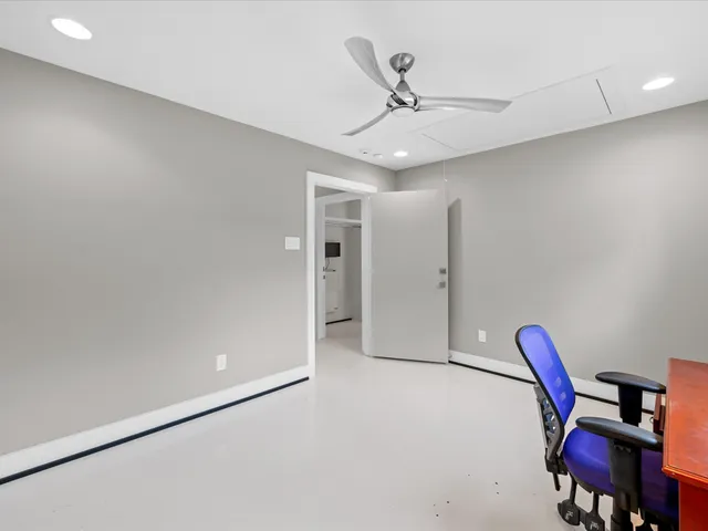 an empty room with a window