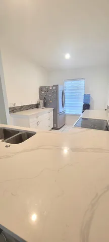 a view of a kitchen with an oven