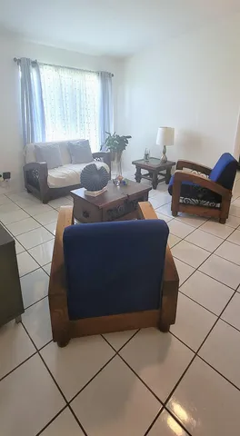 a living room with furniture and a couch