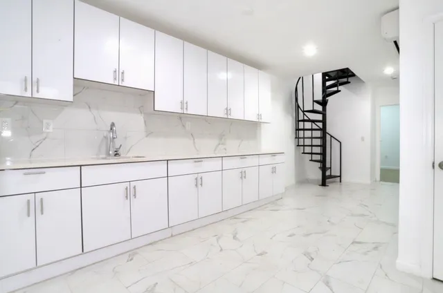 a view of white cabinets