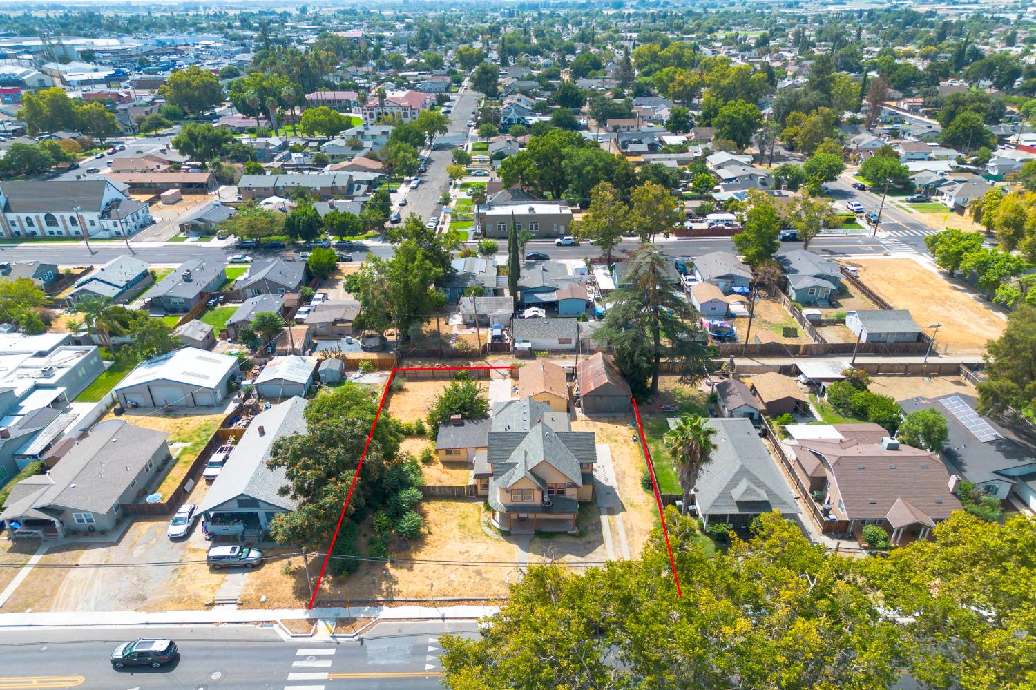 312 West Main Street Turlock, CA 95380 - Photo 68 of 84 an aerial view of residential houses with outdoor space
