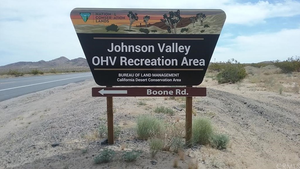 0 Marsh Road Johnson Valley, CA 92285 - Photo 1 of 1 a view of a sign on the side of the road