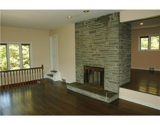 1605 Powers Run Road Pittsburgh, PA 15238 - Photo 4 of 18 Living Room. Spend many cool evenings keeping warm with the log fireplace. Door from steps leads to 13x9 kitchen.