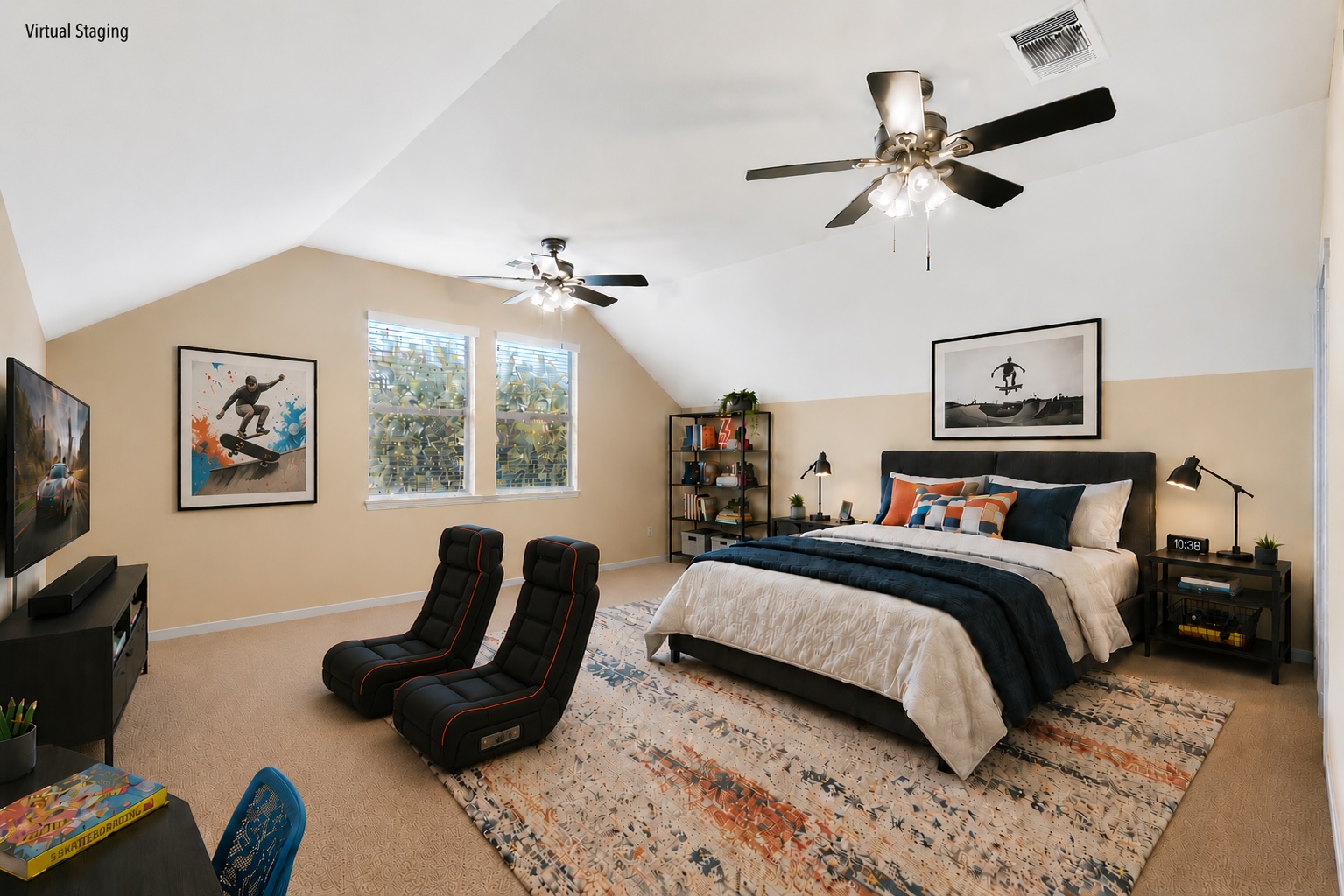 3501 Shellcastle Lane Round Rock, TX 78681 - Photo 15 of 18 A second option for the upstairs loft is shown here virtually staged as a 4th bedroom and dream hangout zone—a space any teen would love to call their own.
