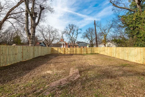 a view of backyard and tree
