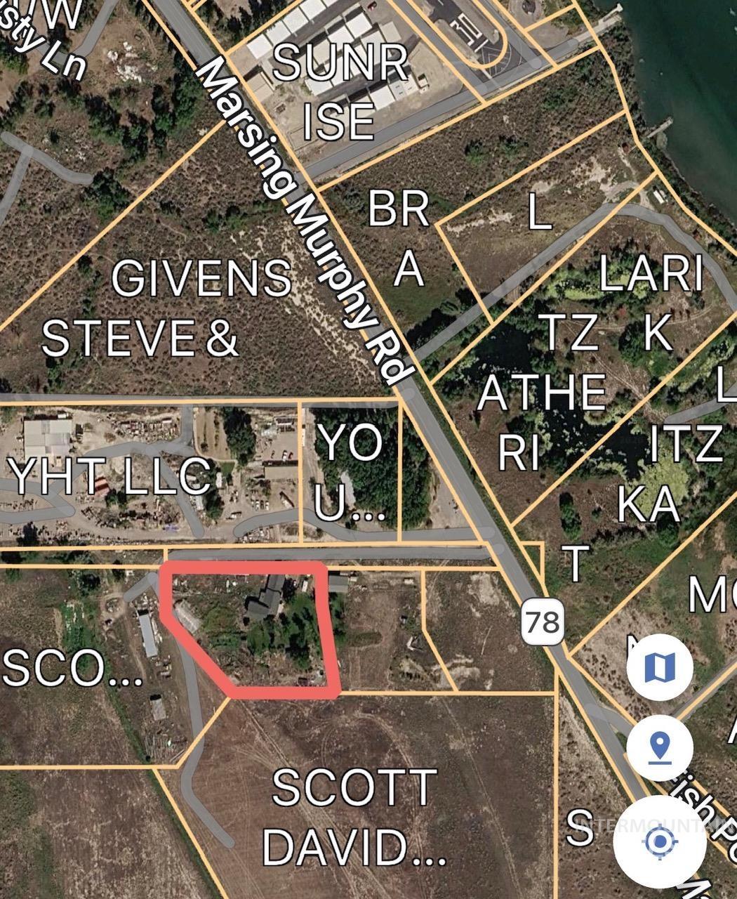 11487 Highway 78 Melba, ID 83641 - Photo 11 of 11 Property Parcel Map. Displaying property boundaries, owner names, and road identification