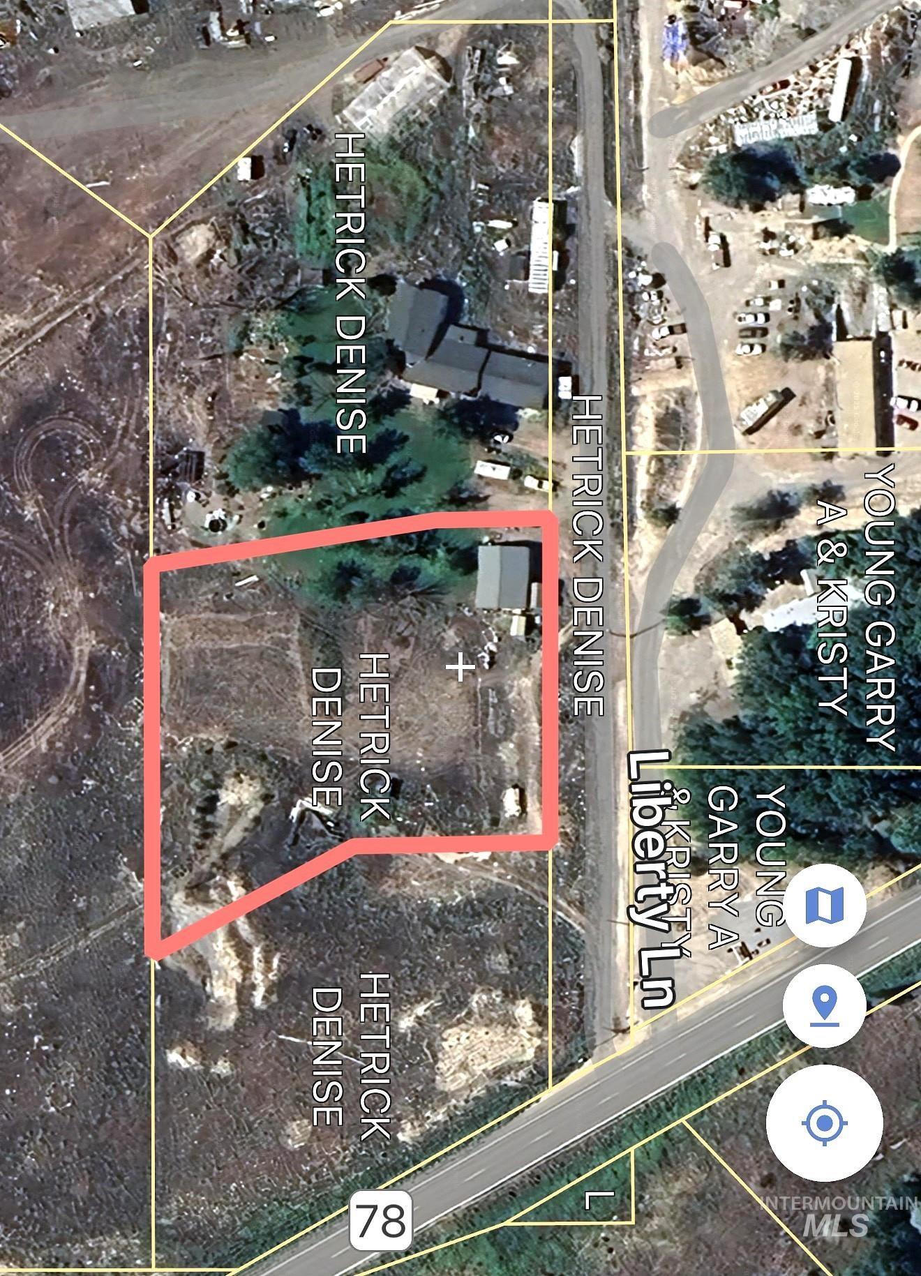 11487 Highway 78 Melba, ID 83641 - Photo 9 of 11 Aerial overview of property's location featuring property parcel outlined