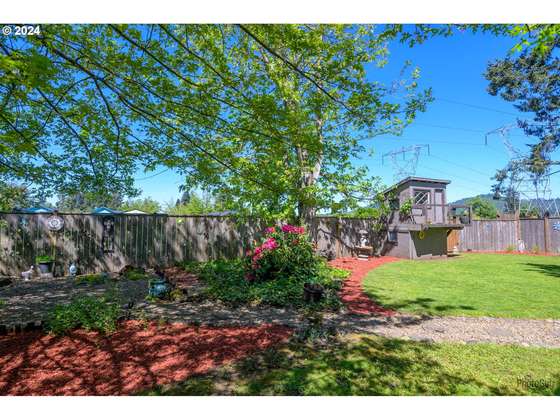 666 56th Street Springfield, OR 97478 - Photo 26 of 31 a backyard of a house with lots of green space
