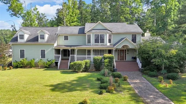 a aerial view of a house