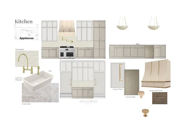 a kitchen with a sink and a refrigerator