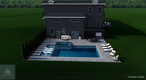 a view of house and yard with green space