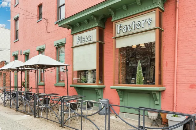 a front view of a building