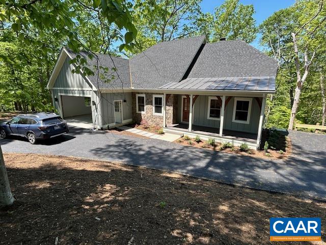 a front view of a house with a patio