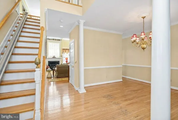 a view of a room with a furniture
