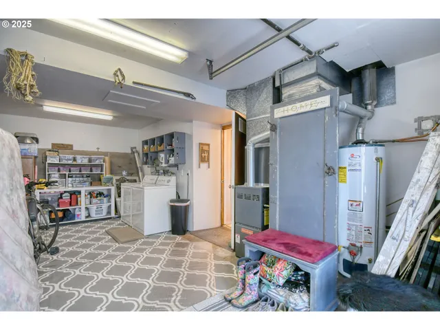 a room with furniture and a book shelf