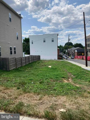 a view of a backyard with plants and a garden