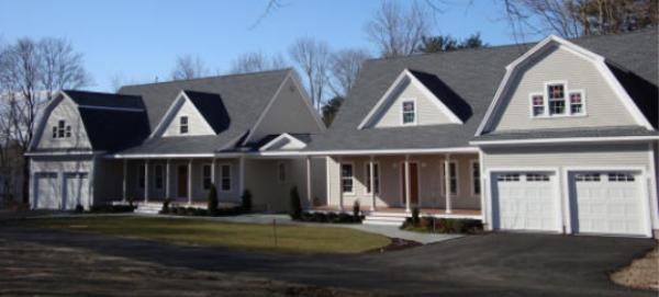a view of a big house