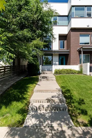 a front view of a building