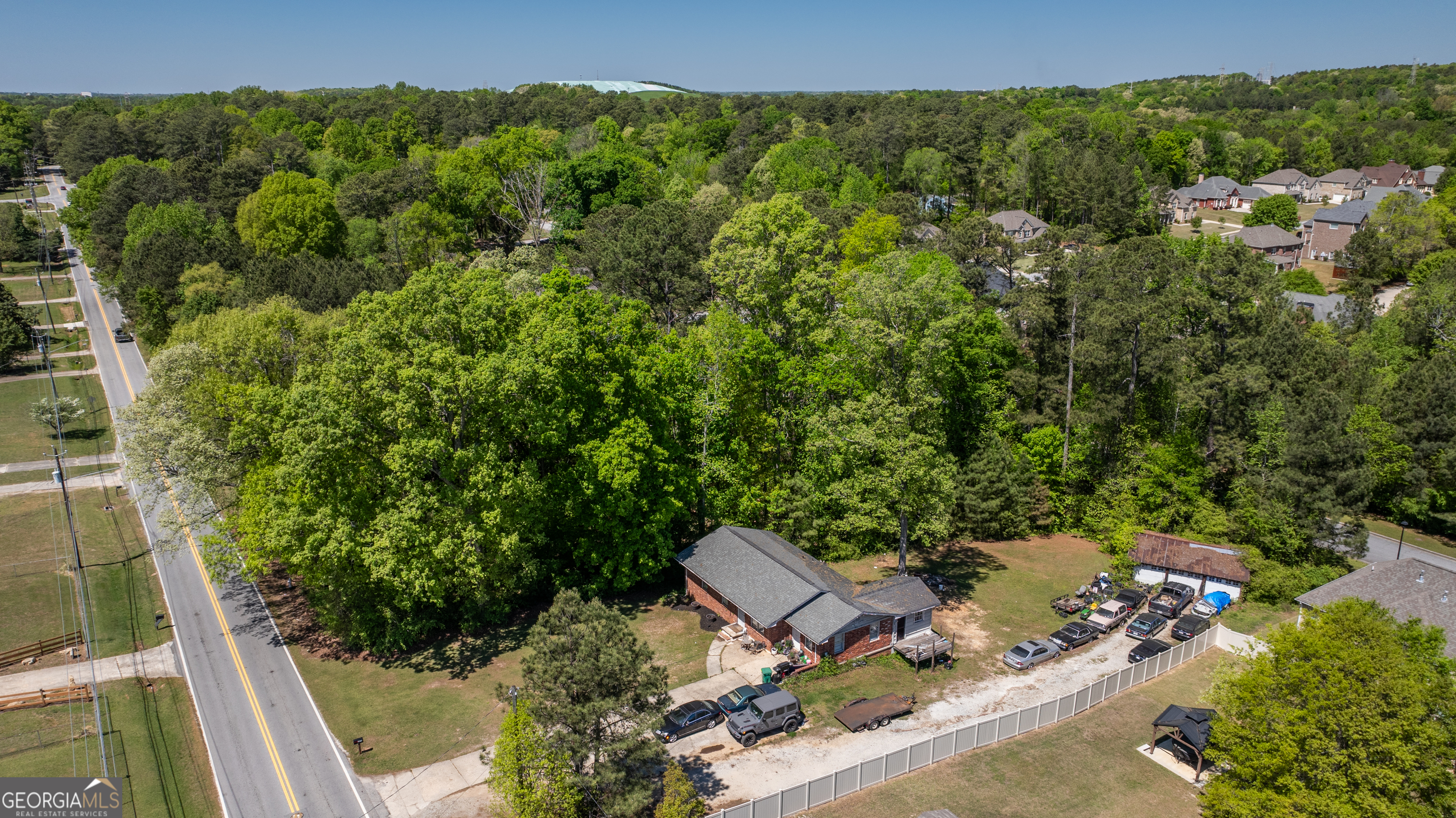 1868 Cedar Grove Road Conley, GA 30288 - Photo 15 of 19 an aerial view of a house with a yard