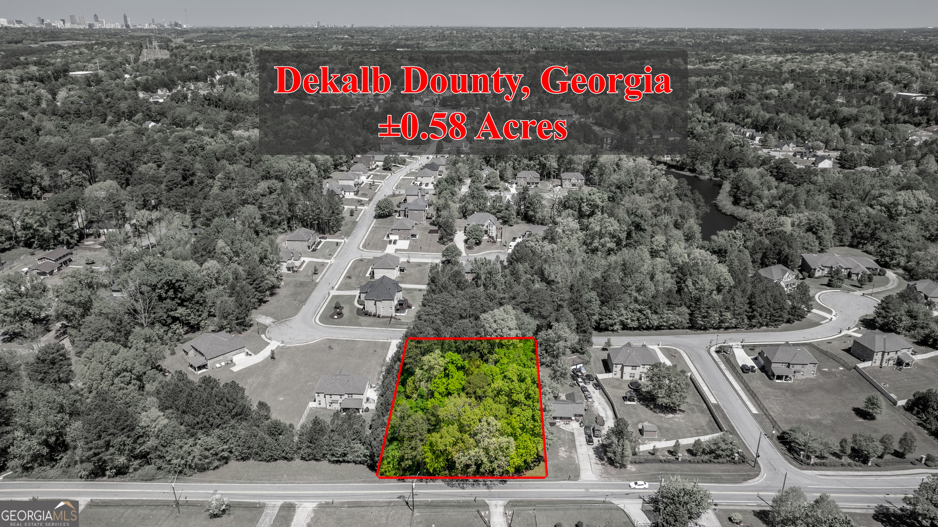 1868 Cedar Grove Road Conley, GA 30288 - Photo 2 of 19 an aerial view of a red and white house