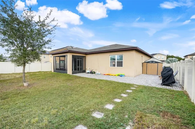 a house view with a garden space