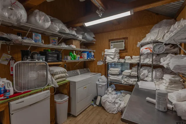 a room with storage and utility