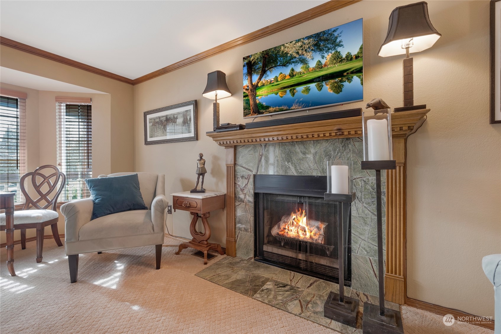 2529 166th Place Southeast Bothell, WA 98012 - Photo 8 of 35 a living room with furniture and a fireplace