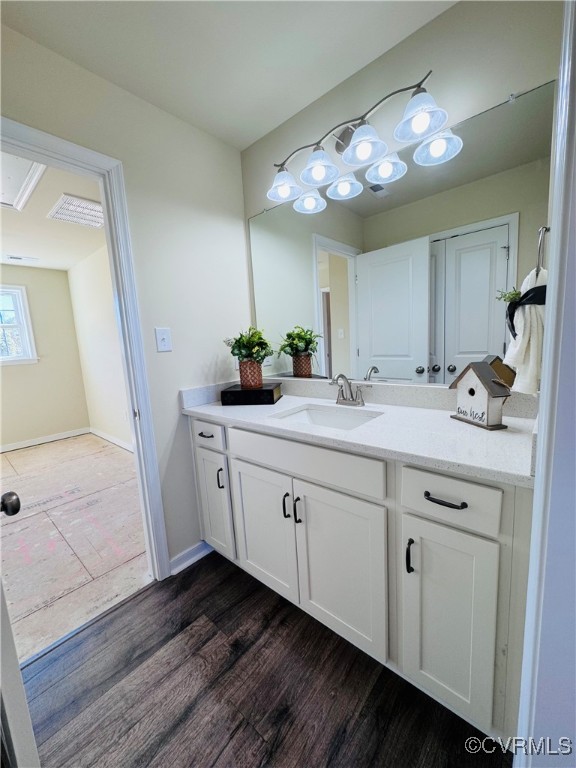 290 New South Ridge Bumpass, VA 23024 - Photo 32 of 50 Bathroom with wood finished floors, vanity, and ba