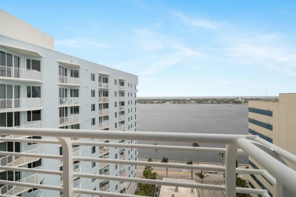 a view of a building with lake view