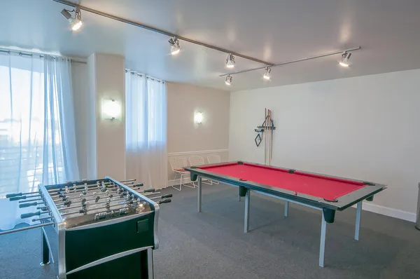 a room with musical instruments