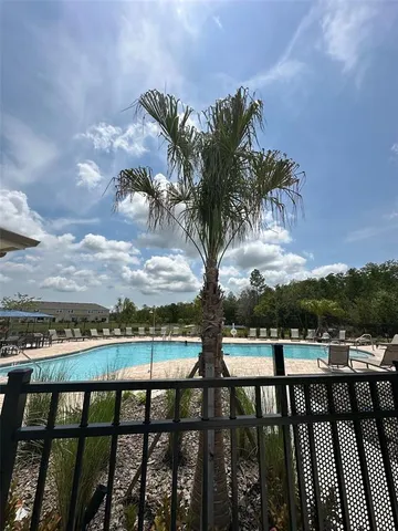 a view of a balcony with lake view
