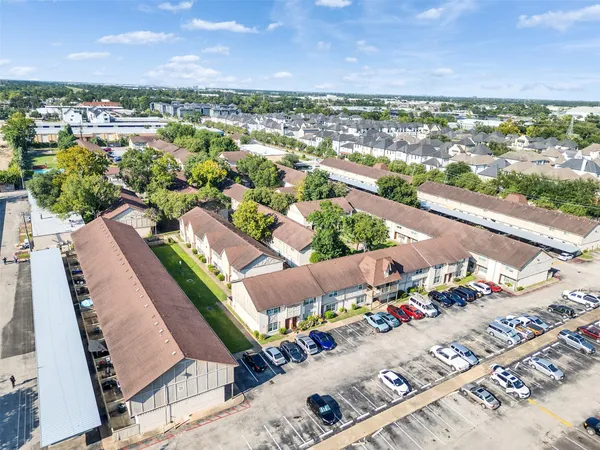 an aerial view of a city