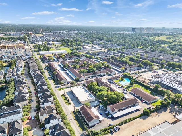 an aerial view of a city