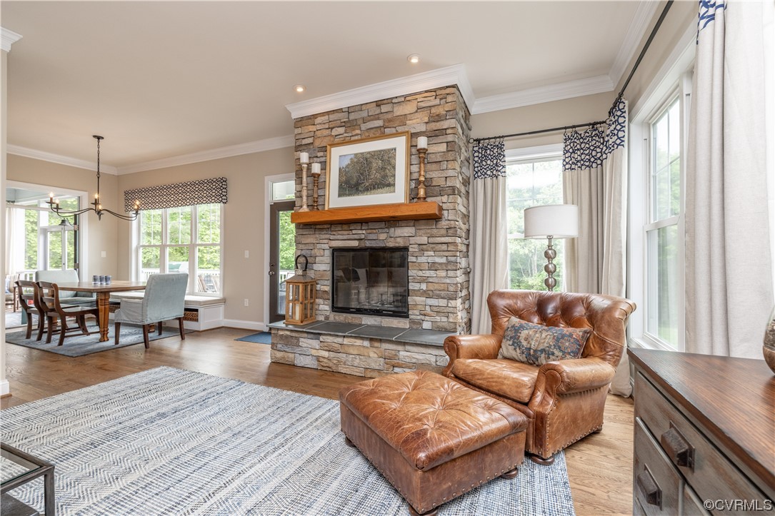 11724 Winterpock Road Chesterfield, VA 23838 - Photo 14 of 50 a living room with furniture and a fireplace
