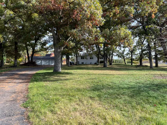 a house view with trees