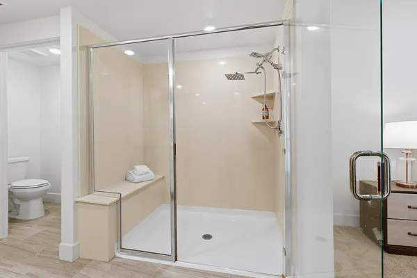 a view of a building along the street