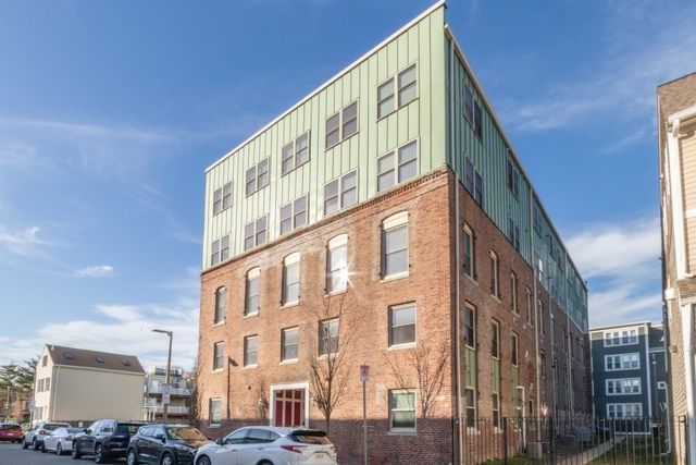 a front view of a building