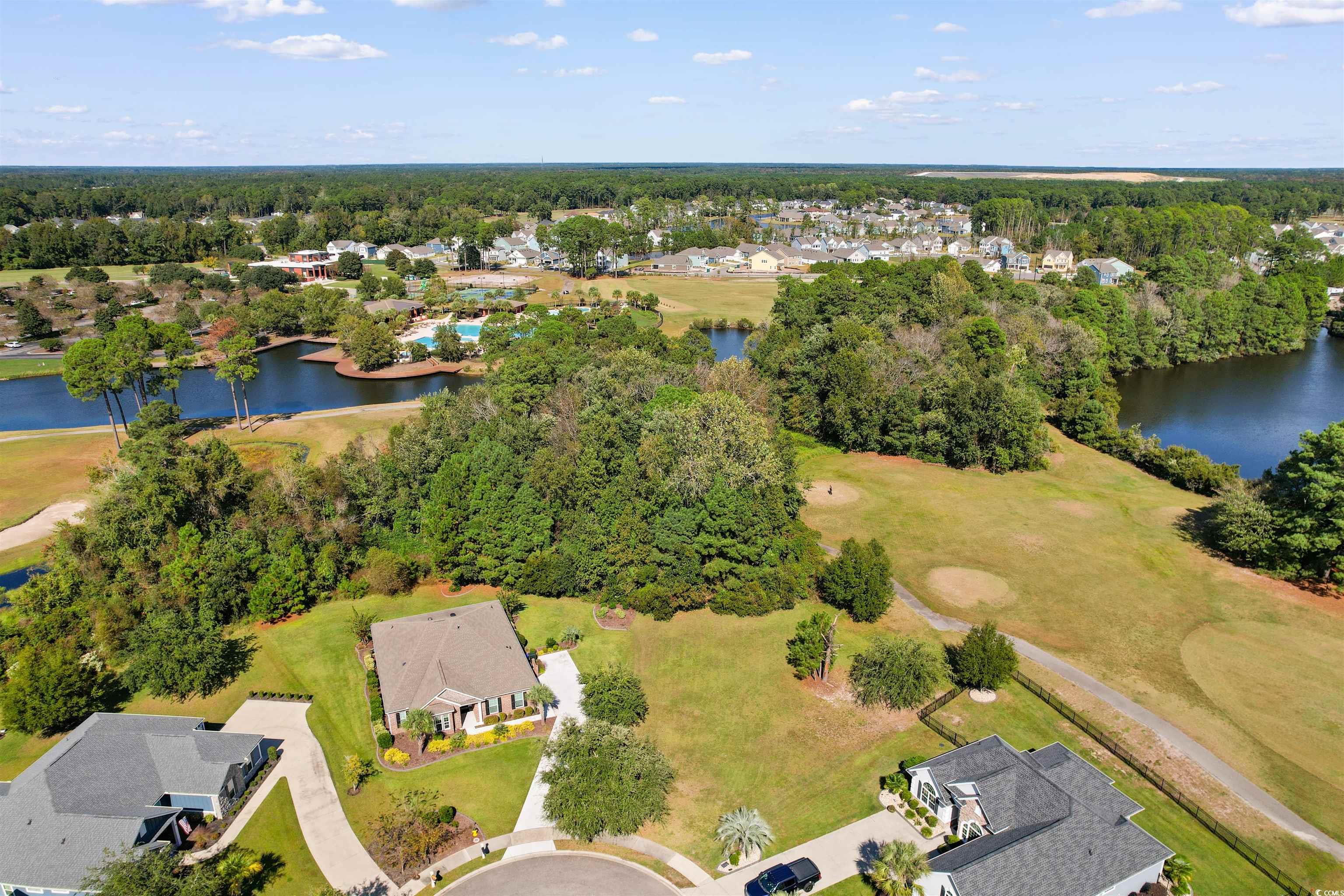 1005 Whooping Crane Drive Conway, SC 29526 - Photo 14 of 35 Aerial view of property's location featuring a large body of water and nearby suburban area