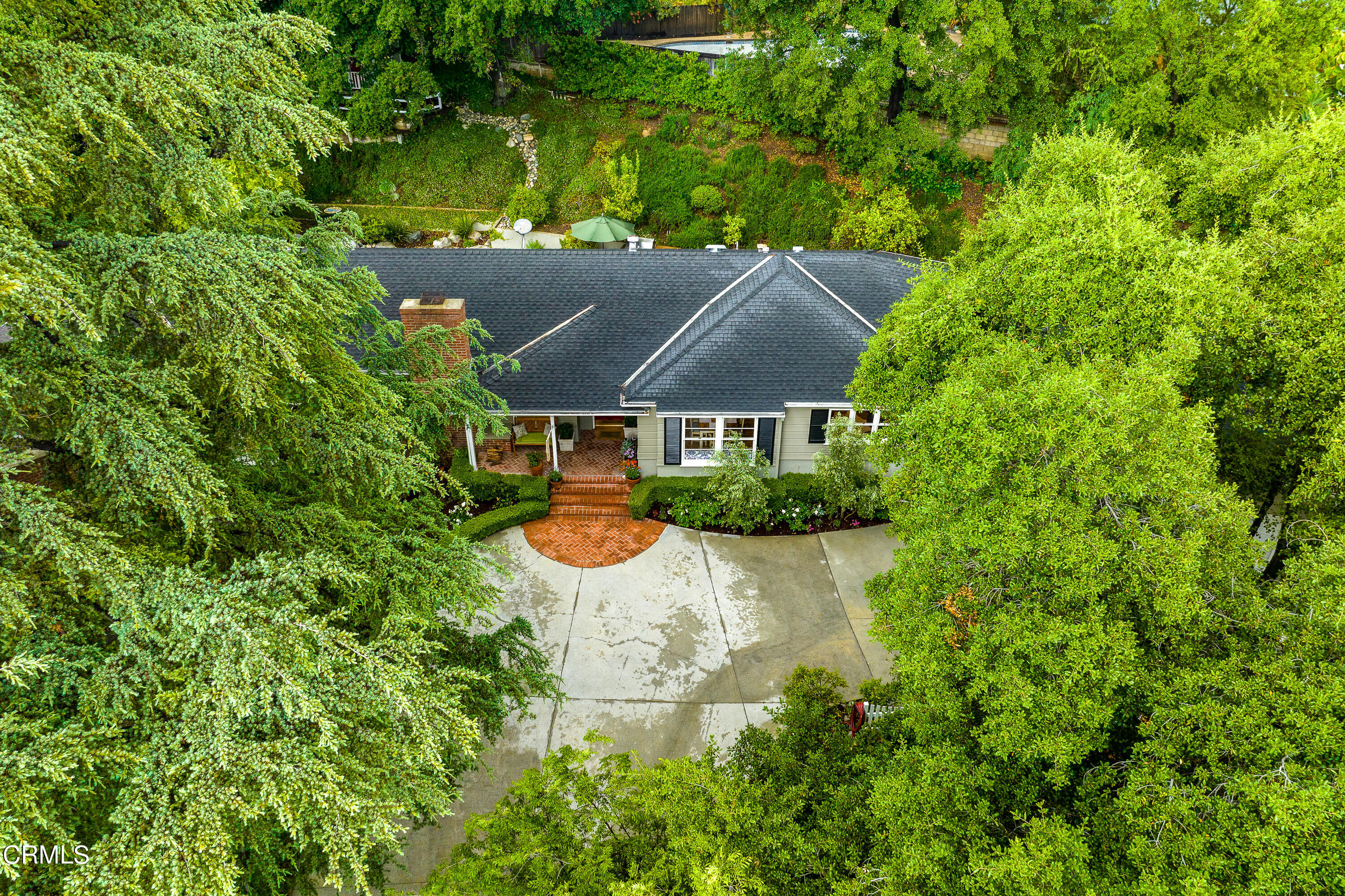 1265 Inverness Drive Pasadena, CA 91103 - Photo 43 of 44 a aerial view of a house with yard swimming pool and outdoor seating