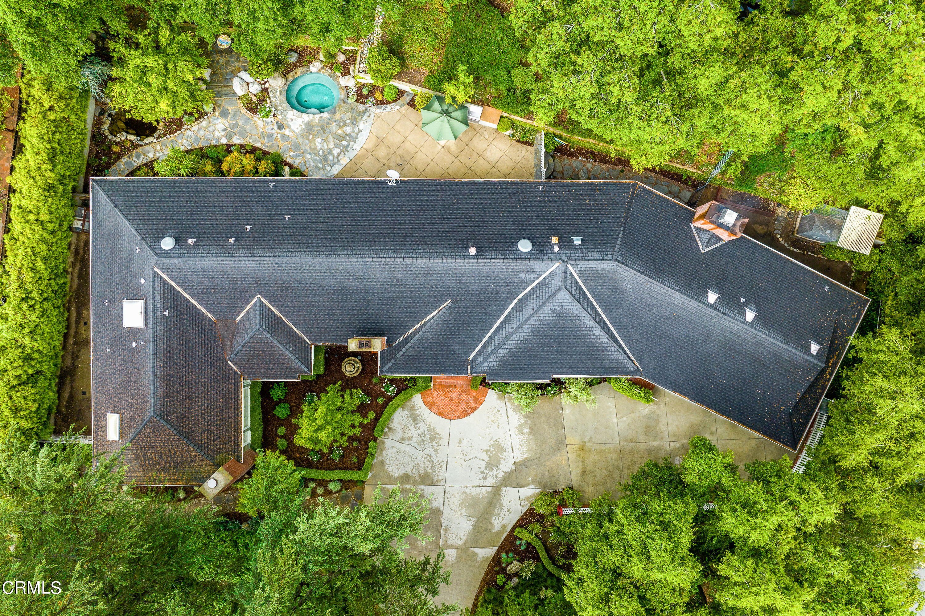 1265 Inverness Drive Pasadena, CA 91103 - Photo 44 of 44 an aerial view of a house with a yard