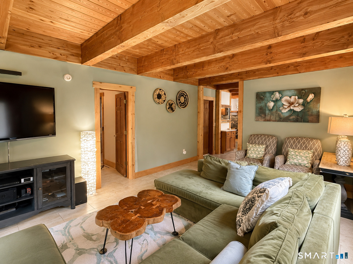 44 Pine Road Colebrook, CT 06021 - Photo 12 of 40 a living room with furniture and a flat screen tv