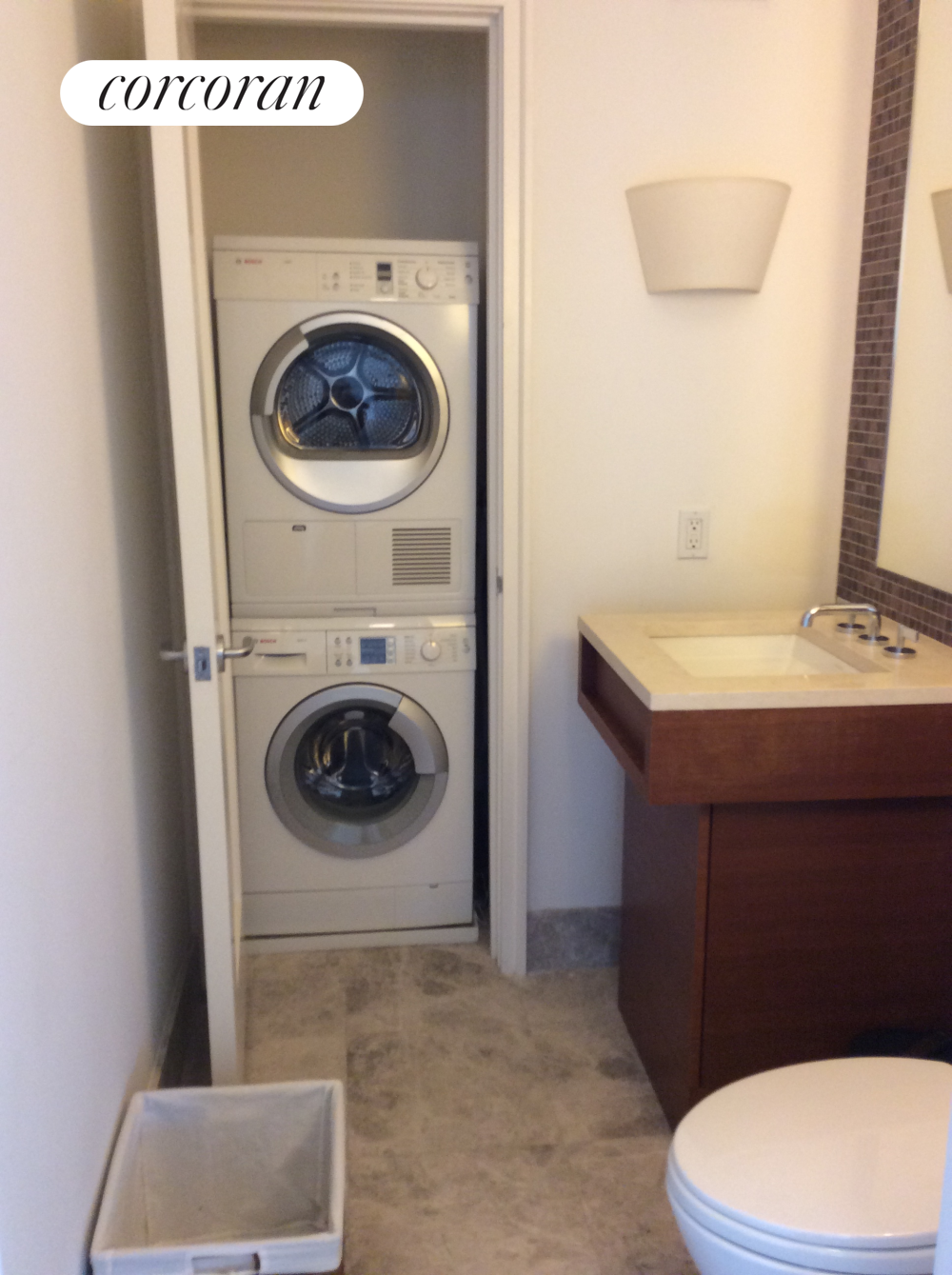 1280 5th Avenue, Unit 11A Manhattan, NY 10029 - Photo 17 of 22 a utility room with dryer and washer
