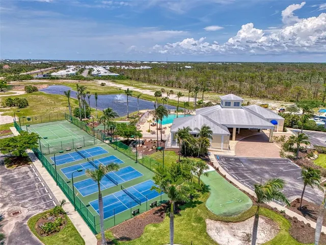 a view of a lake with a big yard