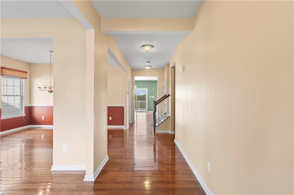 215 Long Ridge Drive Coraopolis, PA 15108 - Photo 2 of 50 a view of a hallway with wooden floor