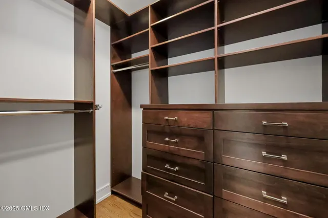 a close view of closet