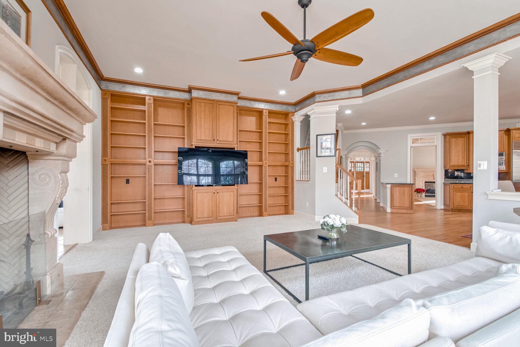 1550 Shelford Court Vienna, VA 22182 - Photo 46 of 60 a view of a livingroom with furniture and a ceiling fan