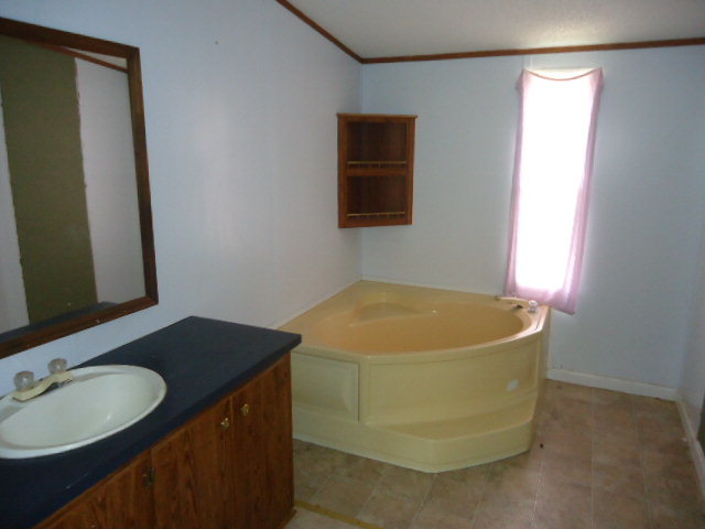 1371 Horne Road Roberta, GA 31078 - Photo 17 of 22 a bathroom with a granite countertop sink and a mirror